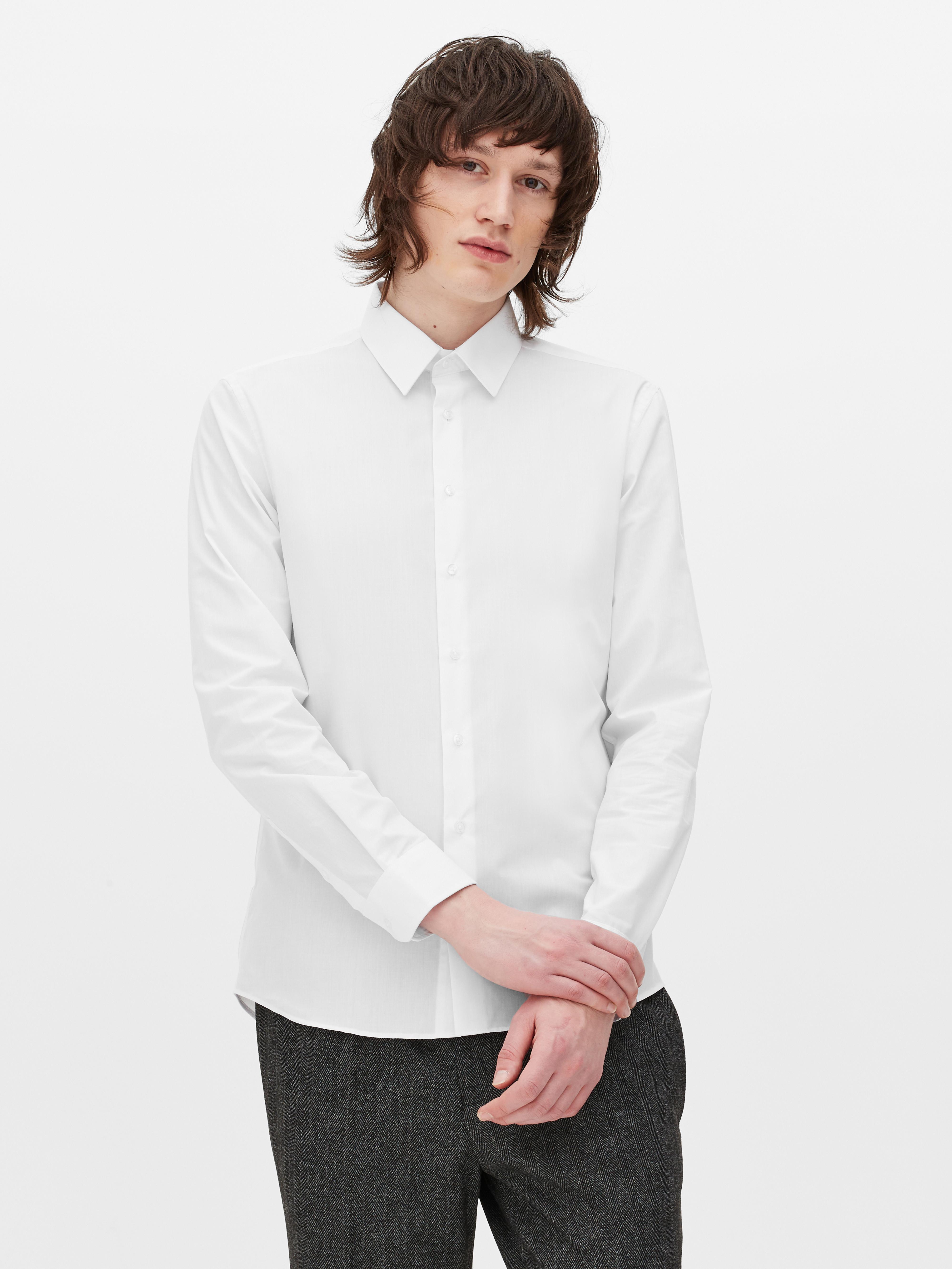 Mens white clearance shirt slim fit