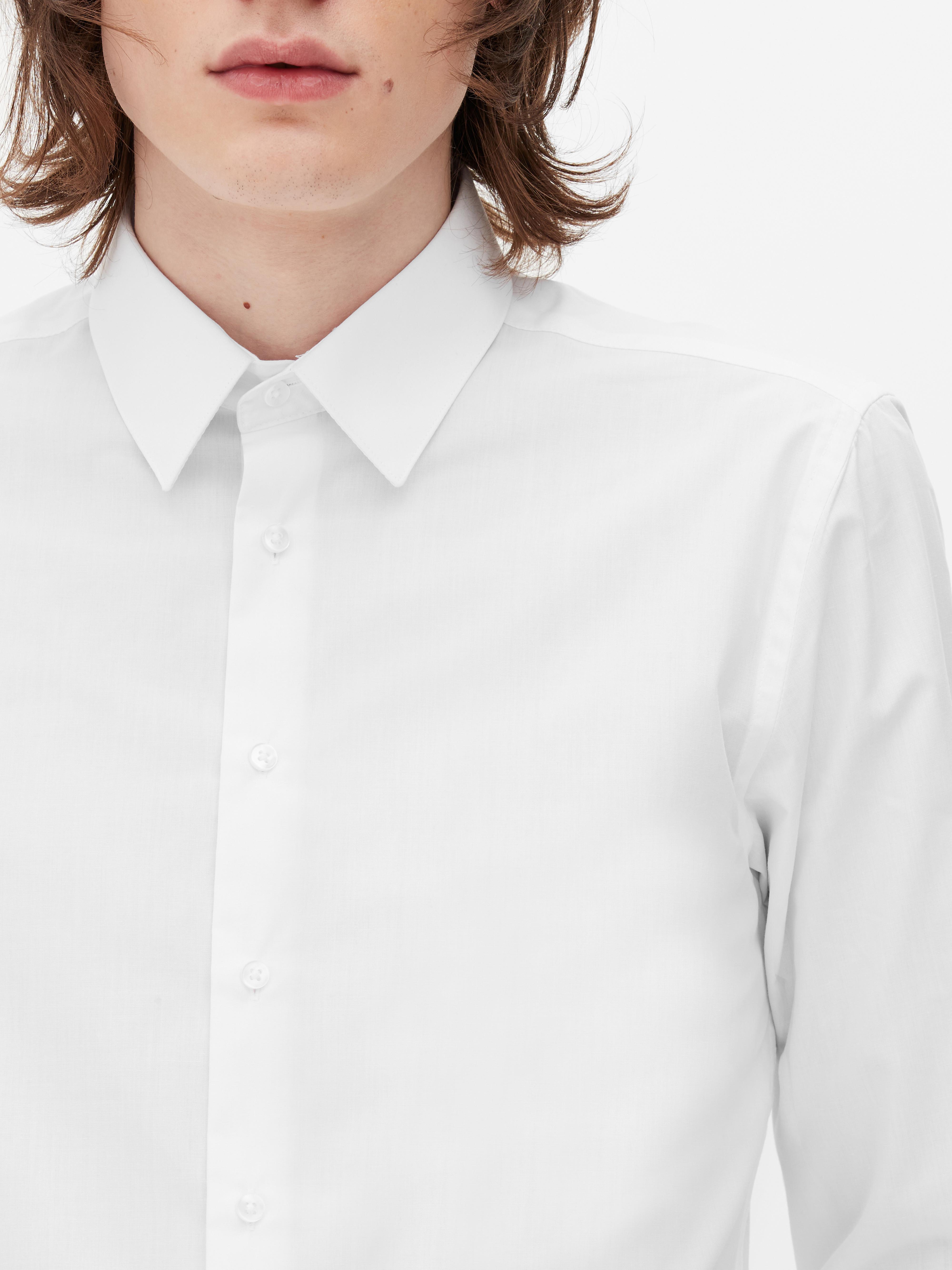 Men's White Cotton Slim Fit Shirt | Primark