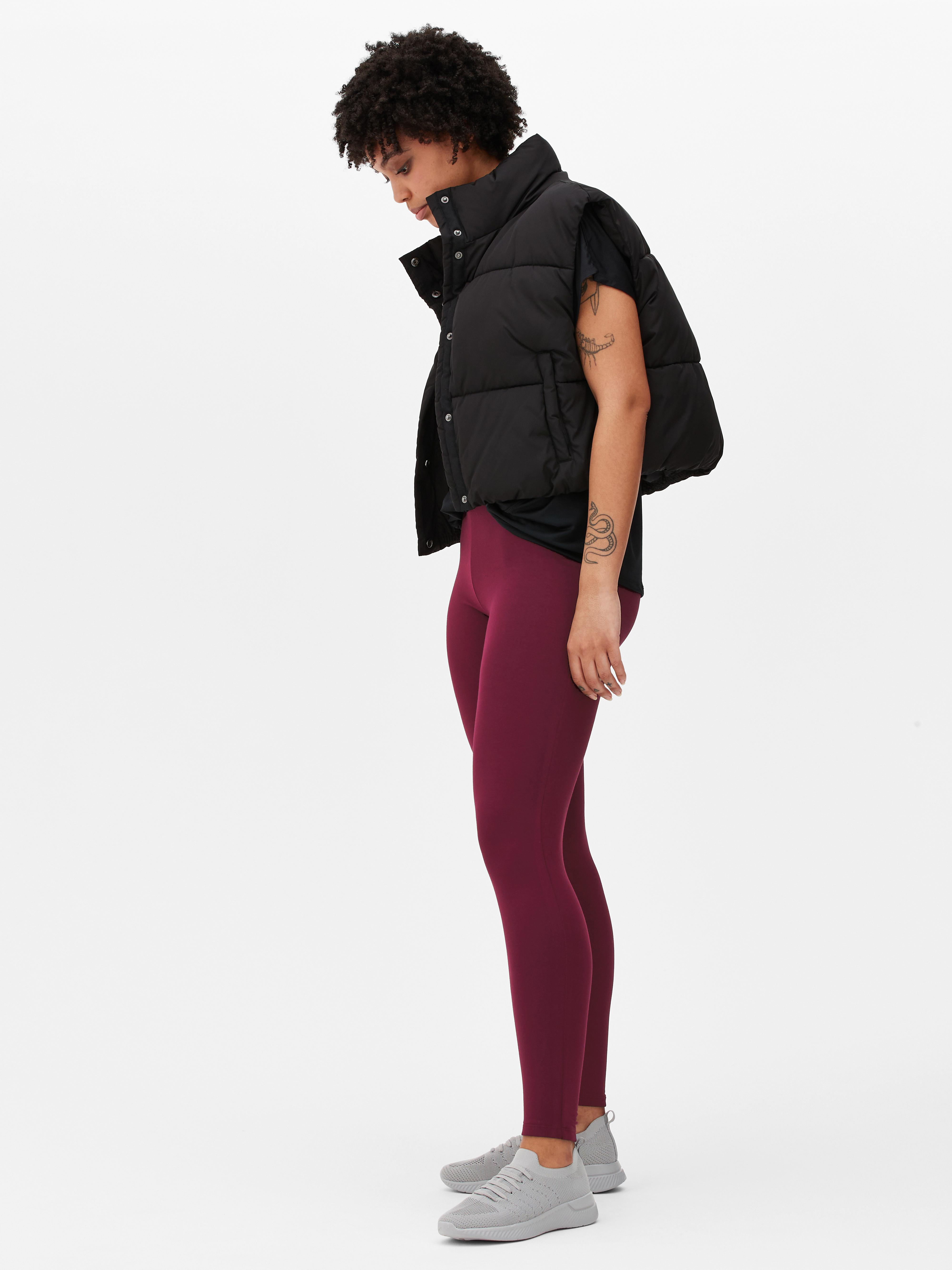 Womens Burgundy Cosy Leggings