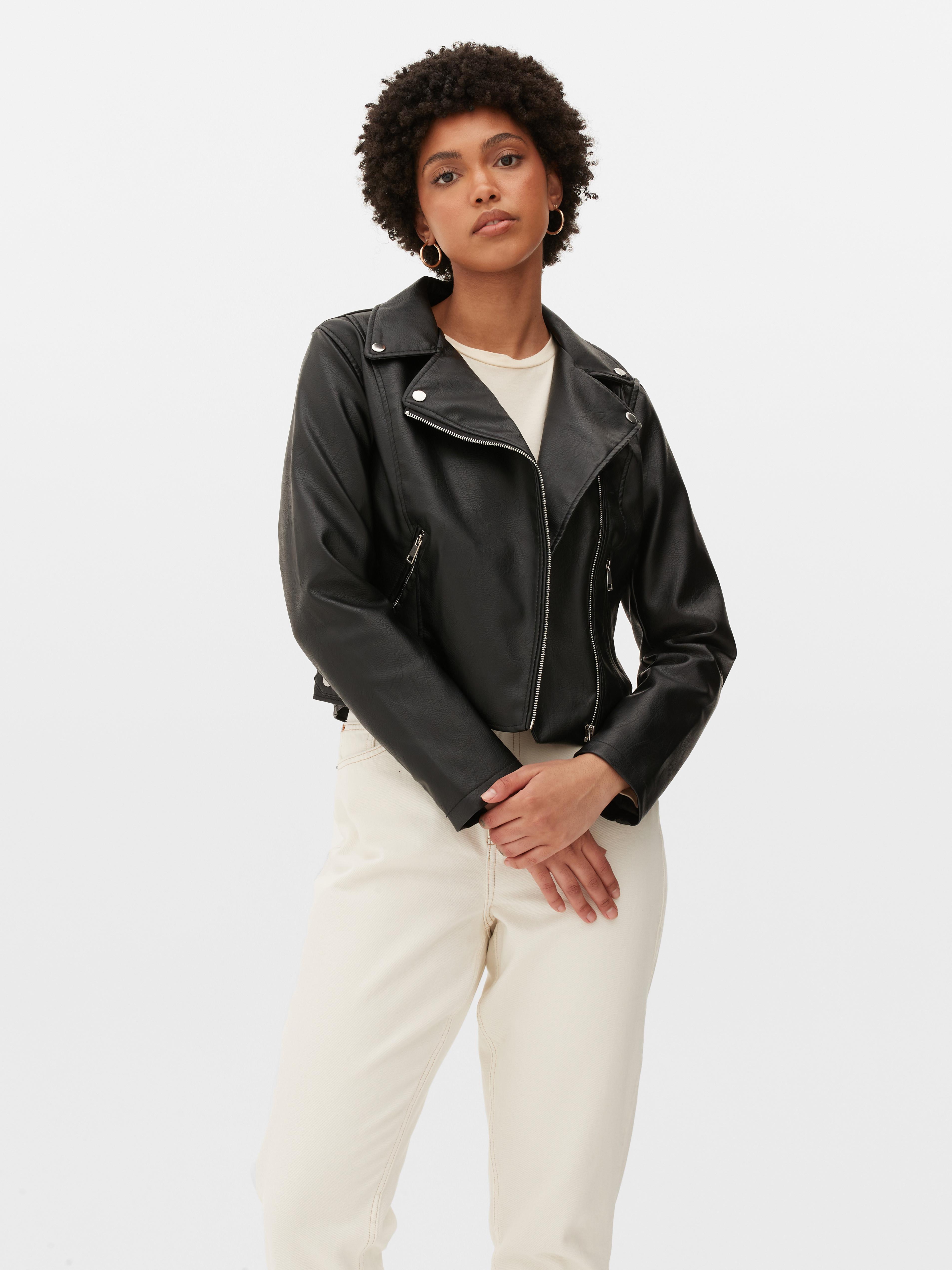 faux leather jackets for women