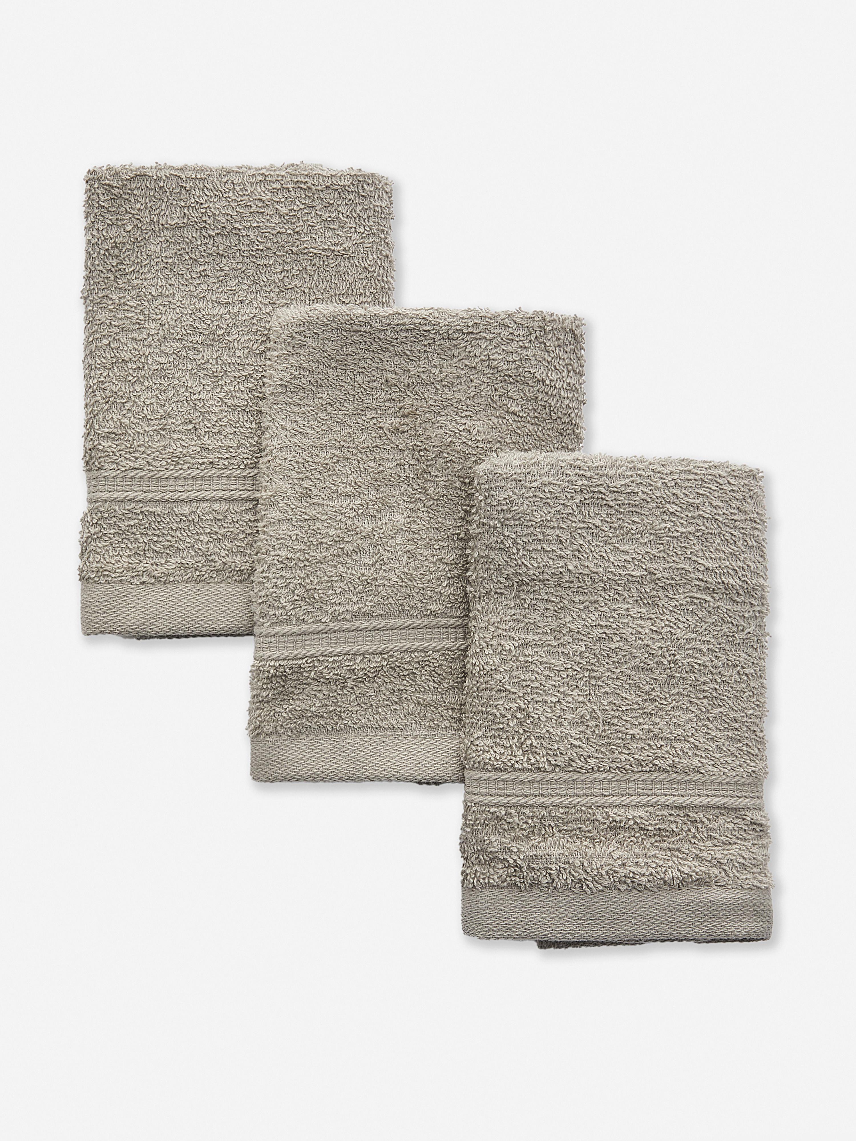 White Ultrasoft Face Cloth Set Primark