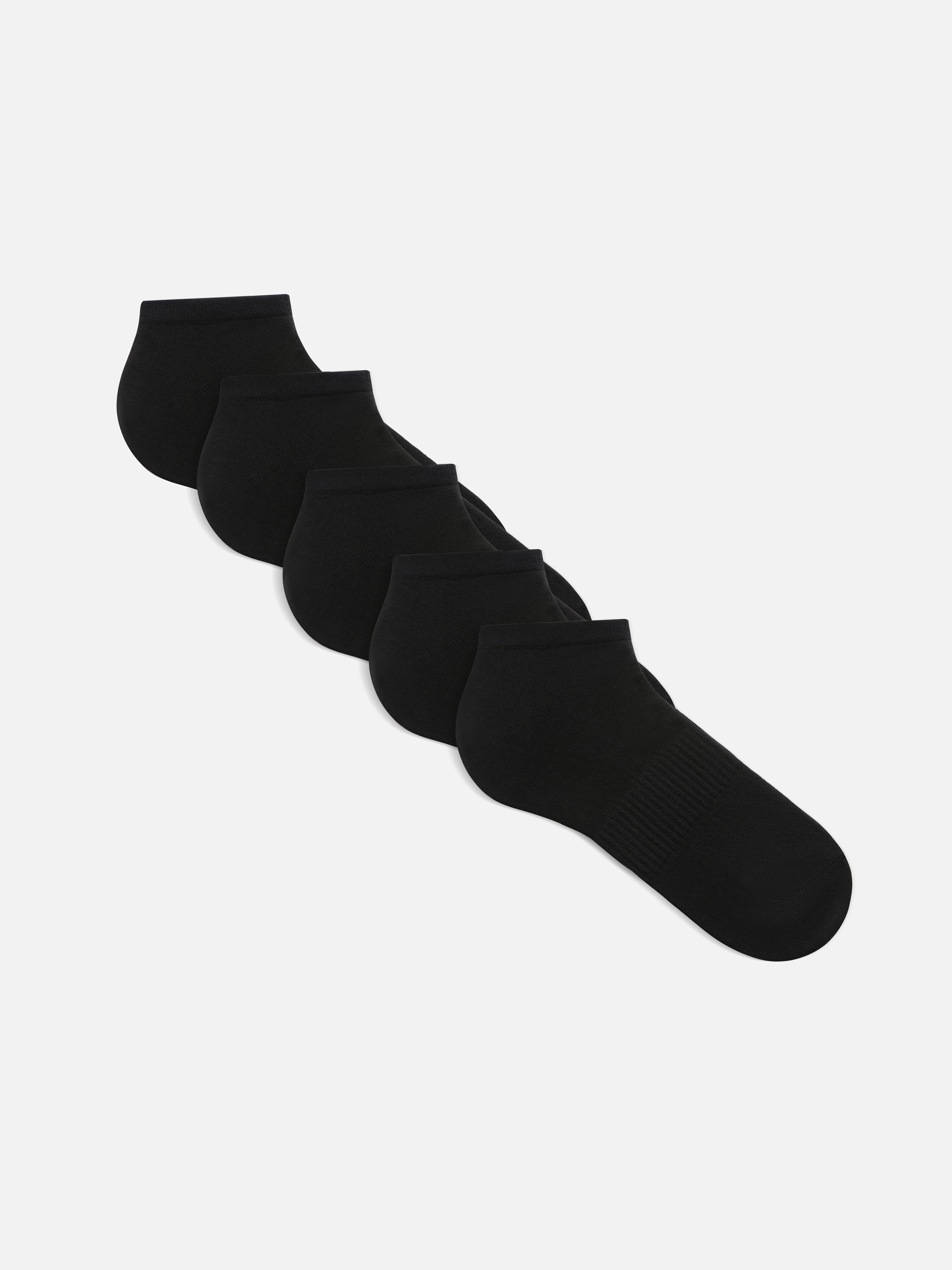 5pk Trainer Liner Socks Black