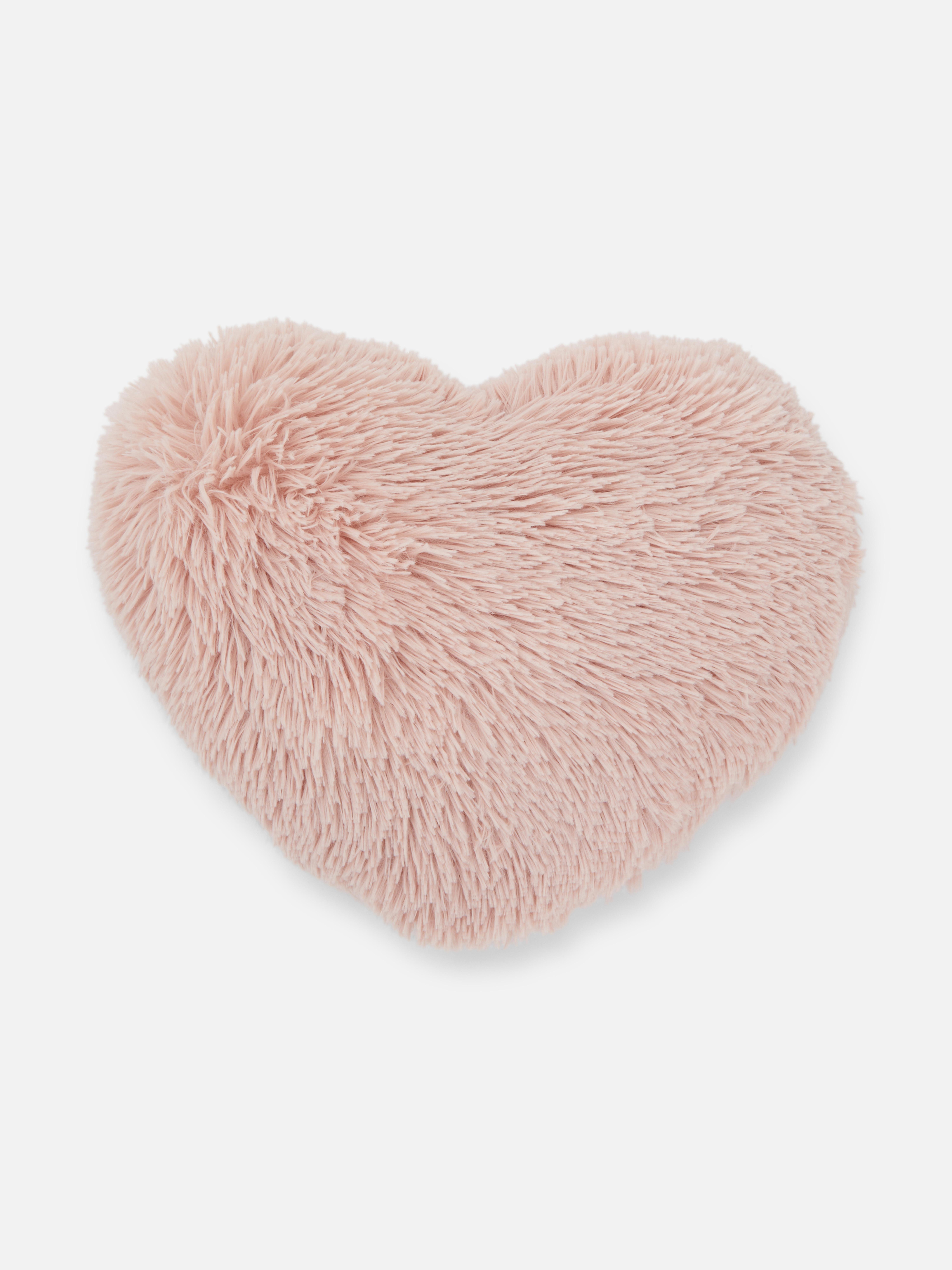 Fluffy Heart Shaped Cushion Blush