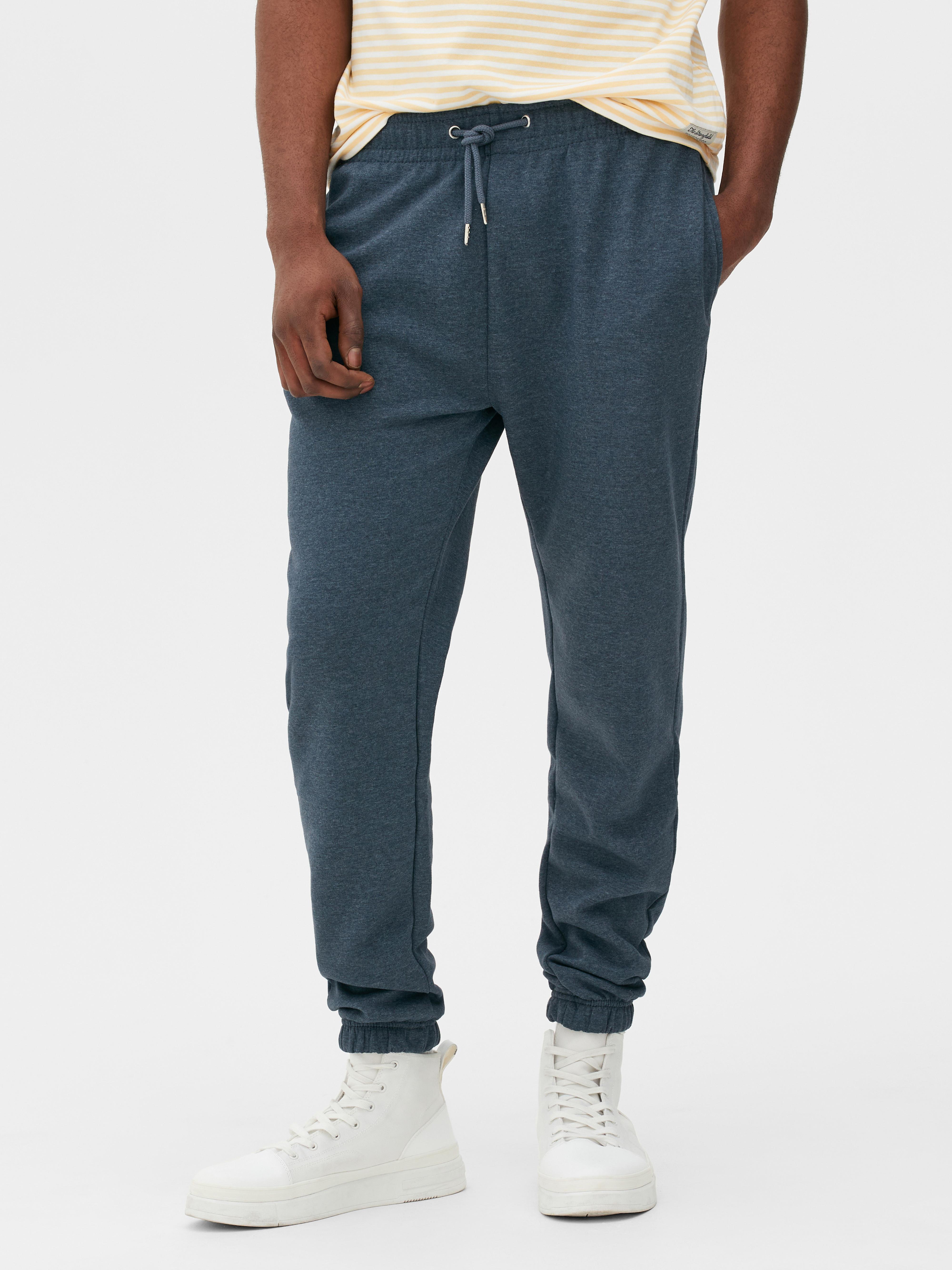 Mens Navy Essential Drawstring Waist Joggers Primark