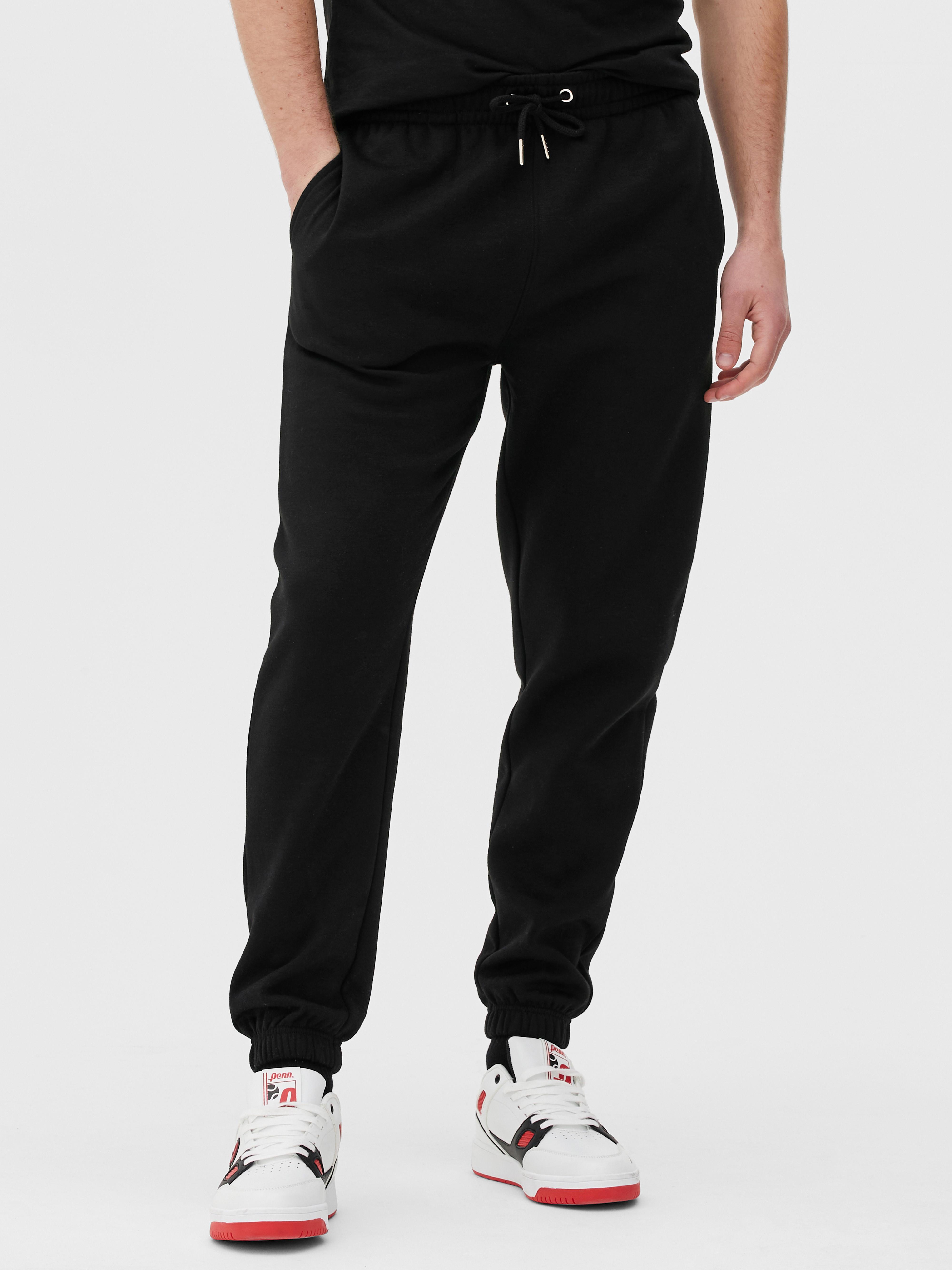 Mens Black Essential Drawstring Waist Joggers | Primark