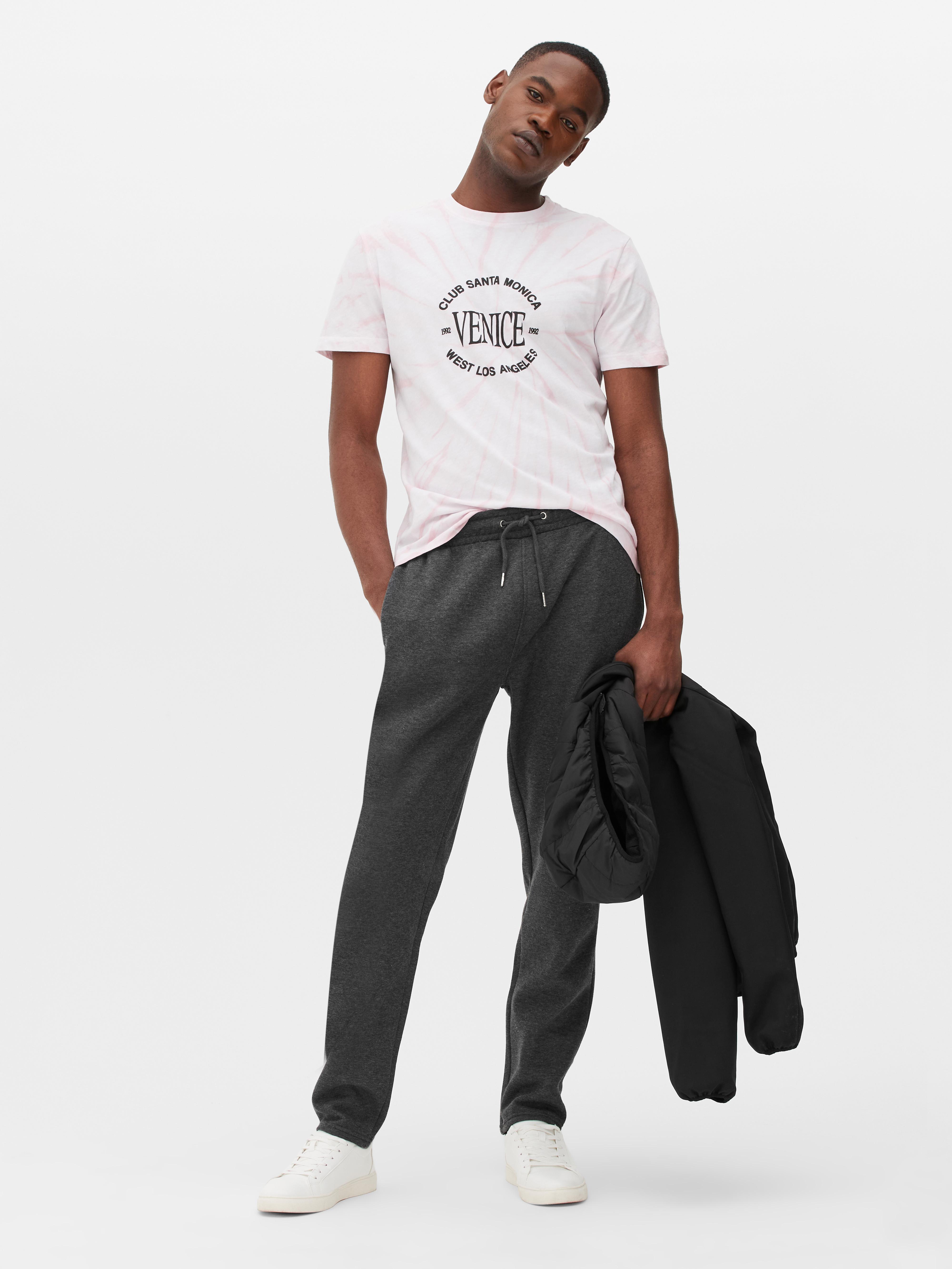 Drawstring Tapered Joggers Charcoal