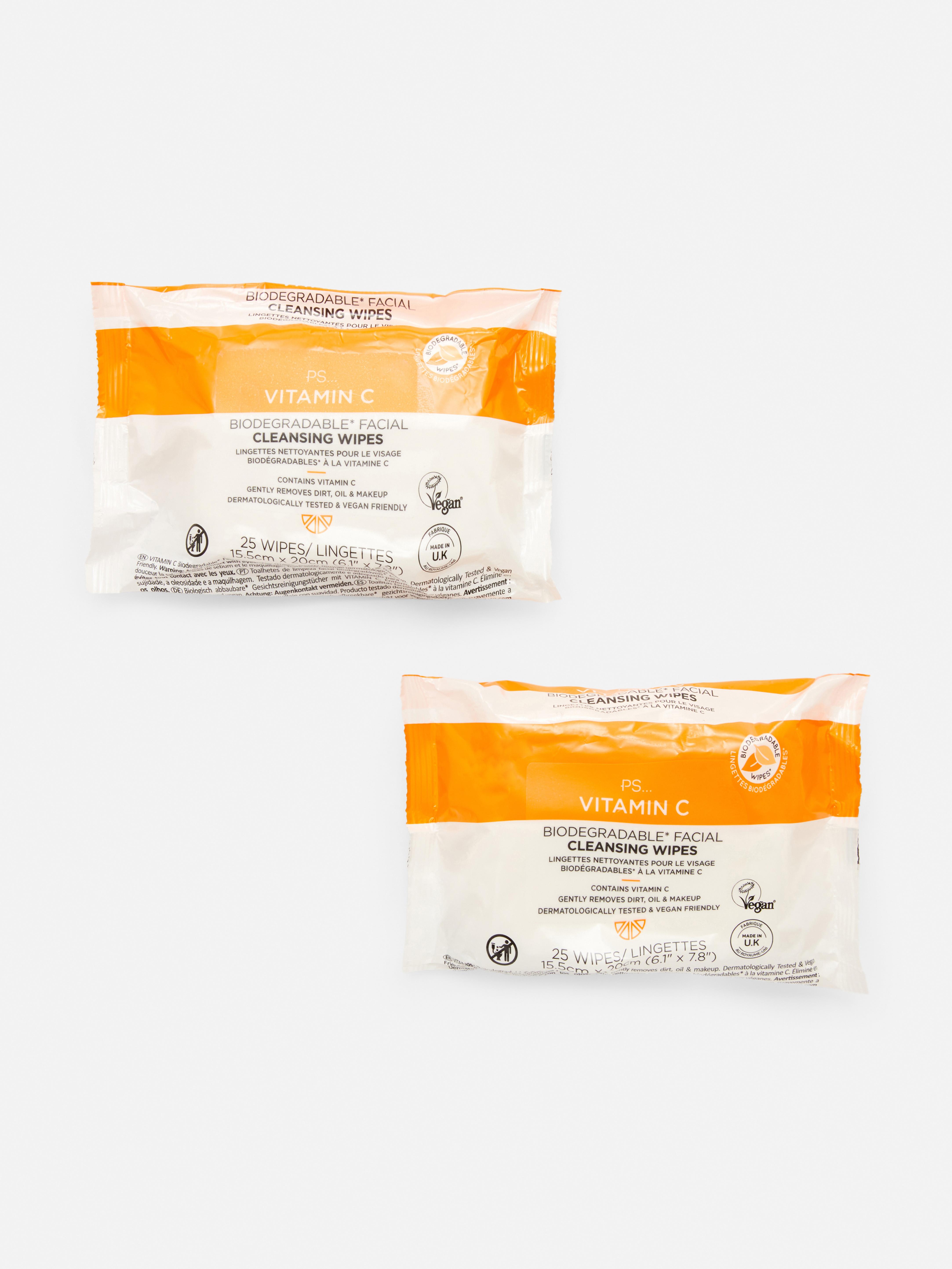PS... Vitamin C Biodegradable Face Wipes
