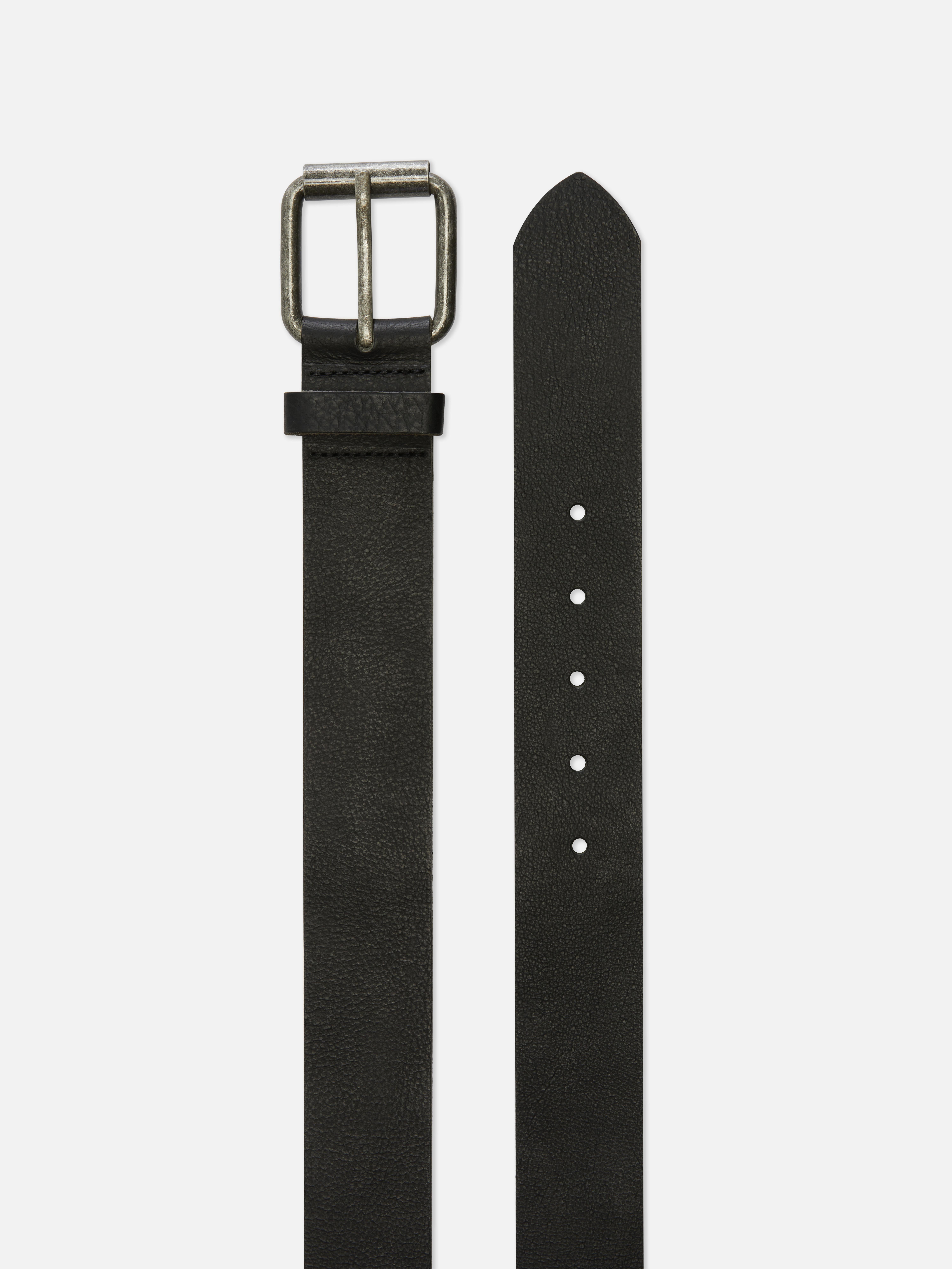 Leather Buckle Belt Black