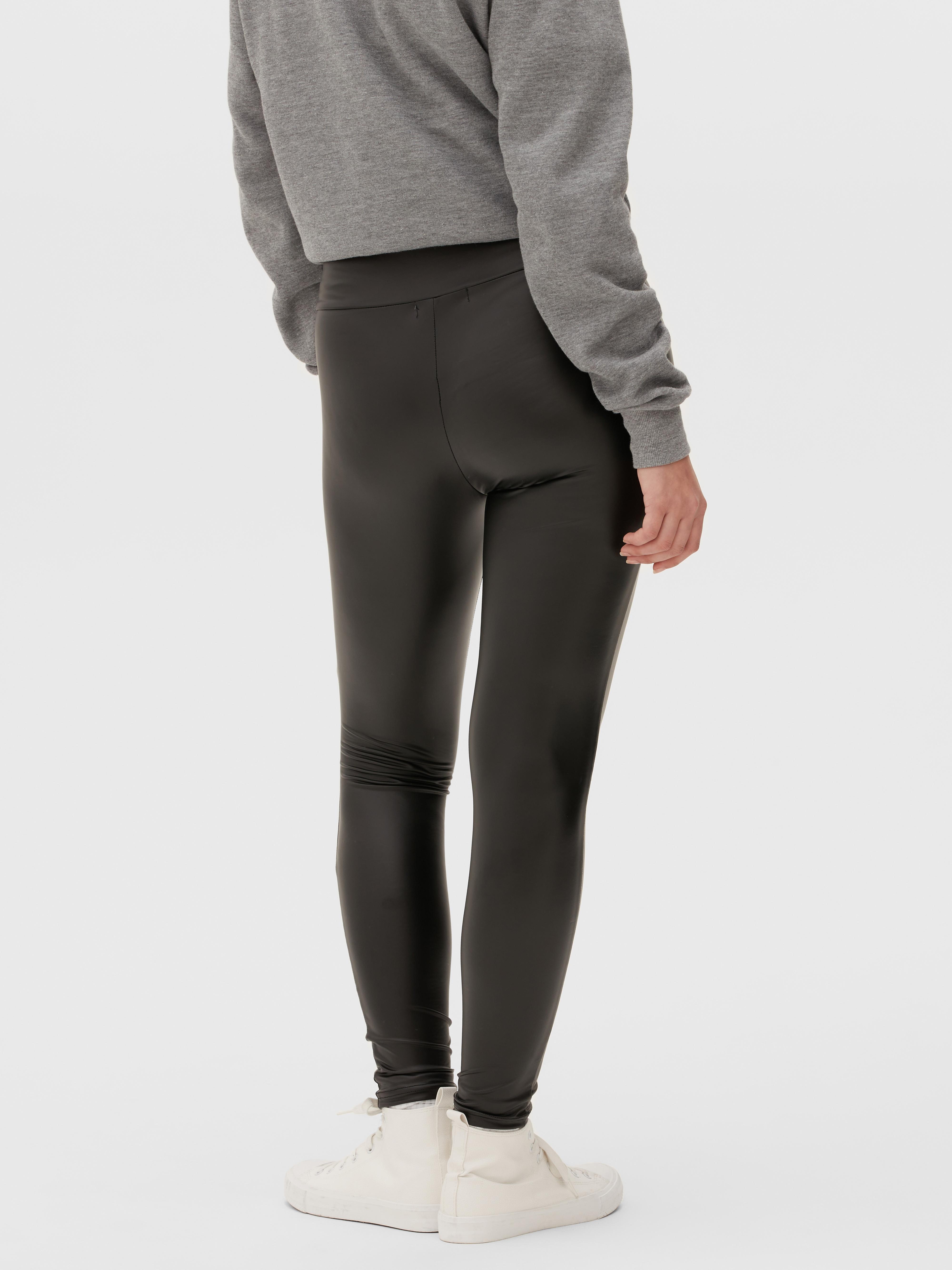 Women's Black Faux Leather Leggings | Primark