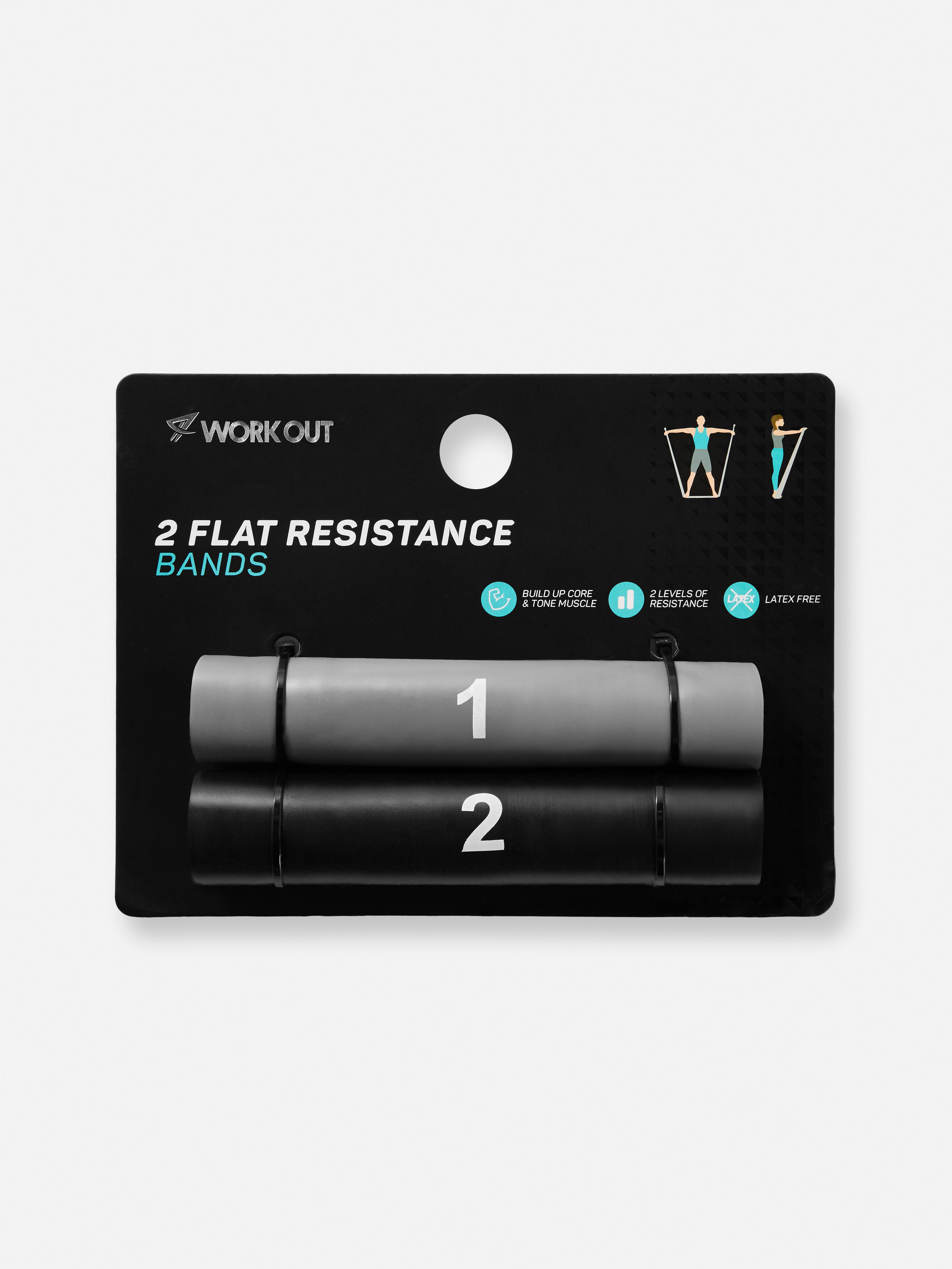 2pk Flat Resistance Bands