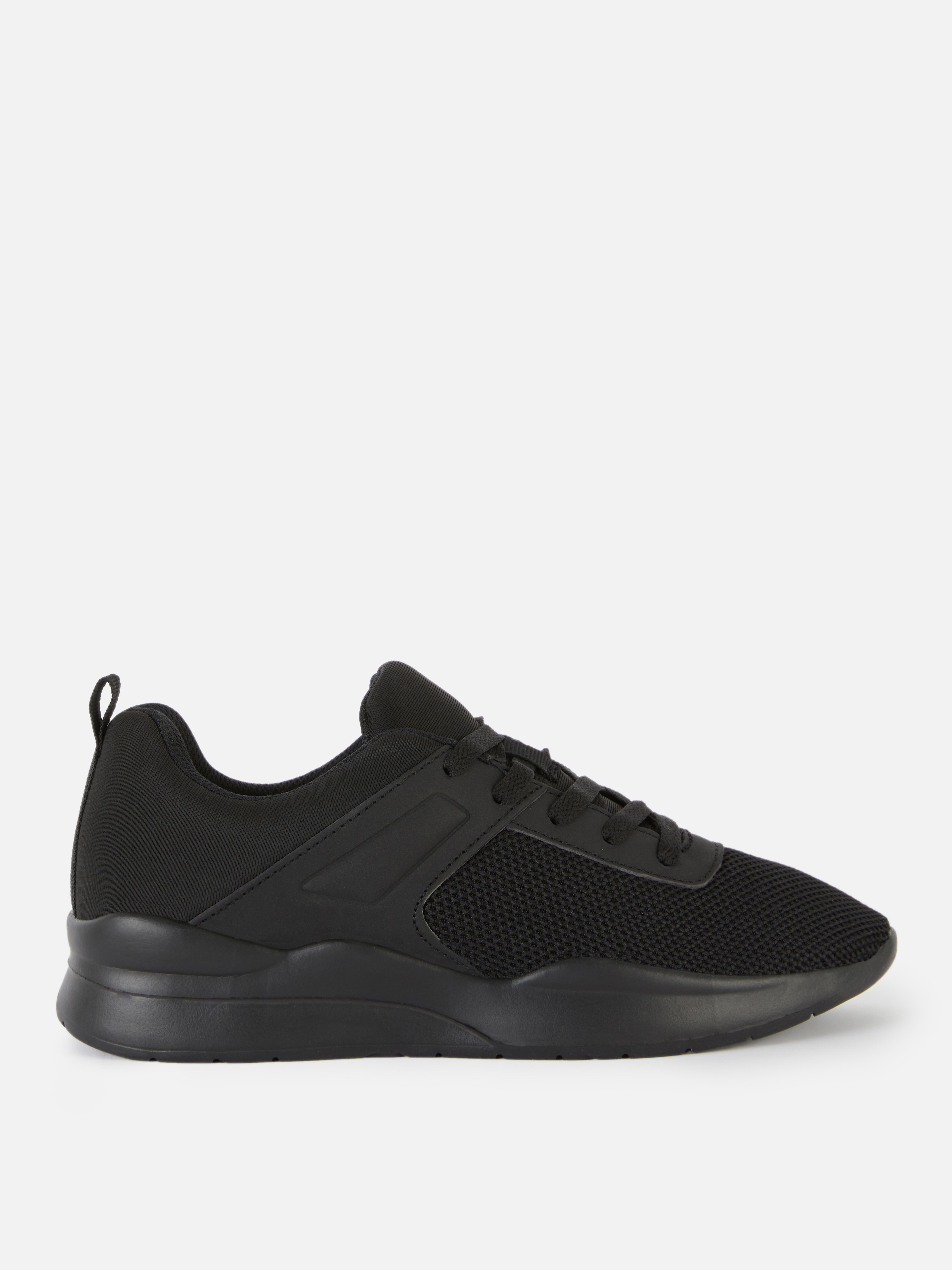 primark black platform trainers
