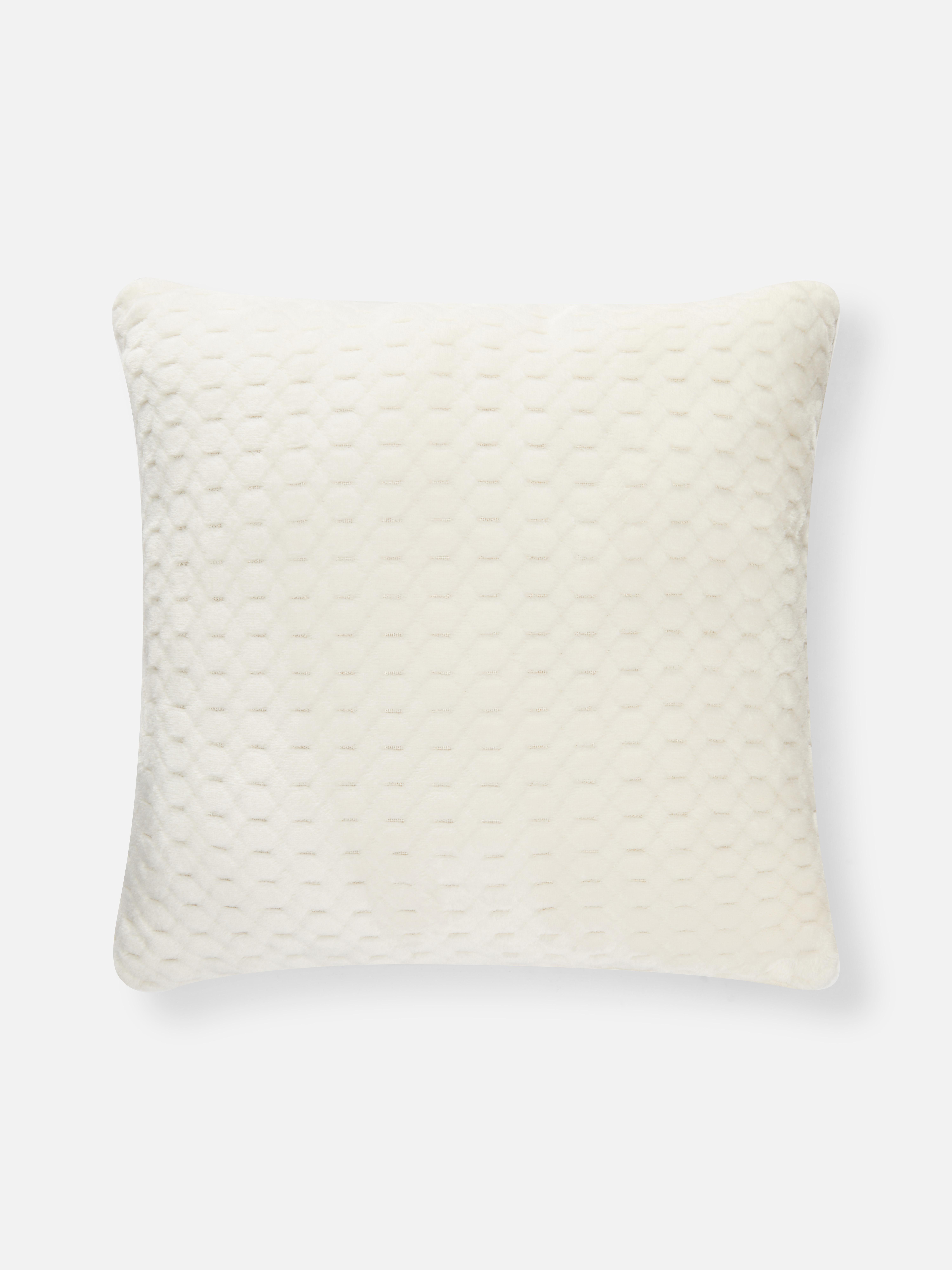 Lot de 2 coussins texturés effet nid d'abeille