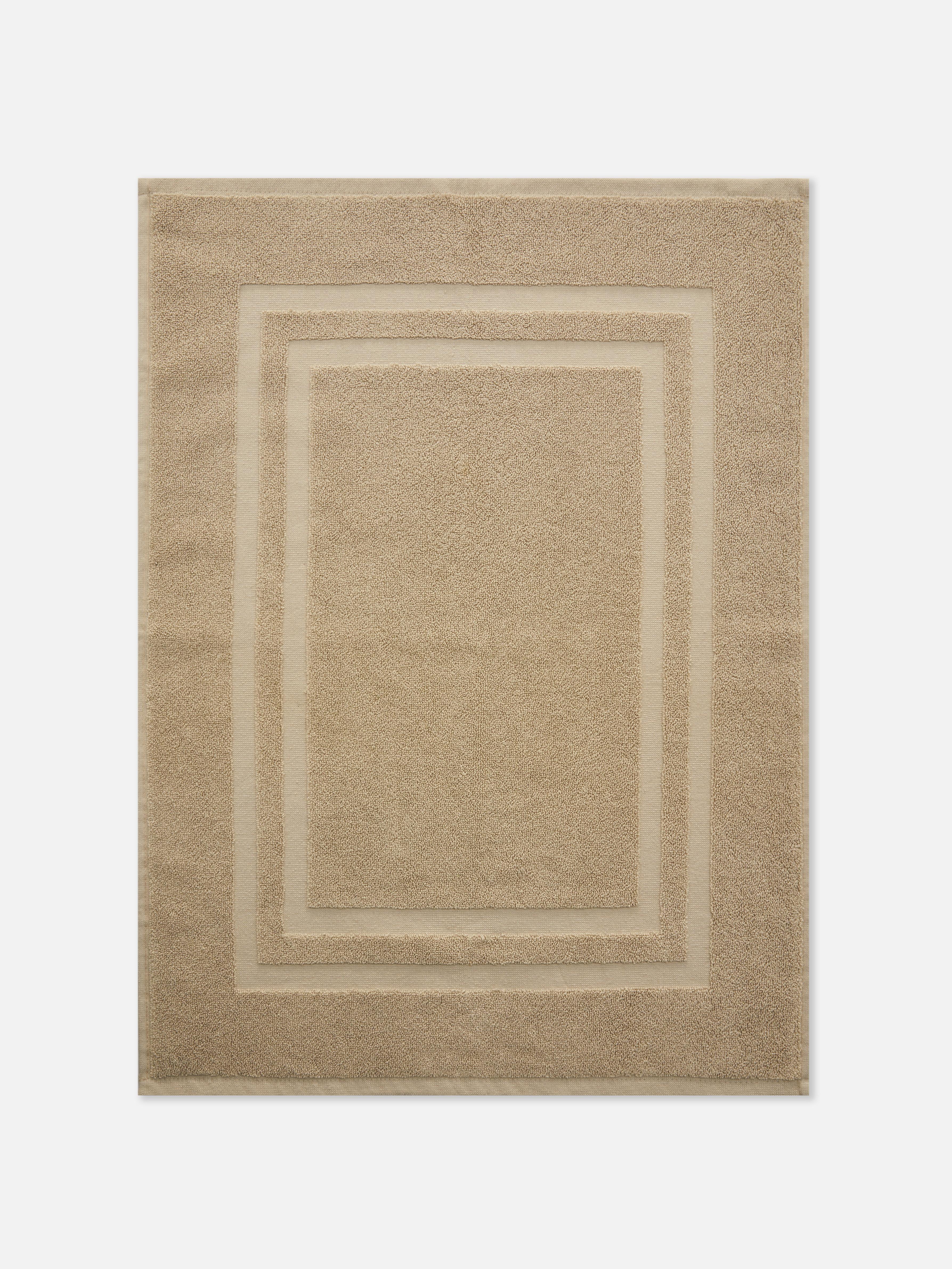 Towelling Bath Mat Taupe