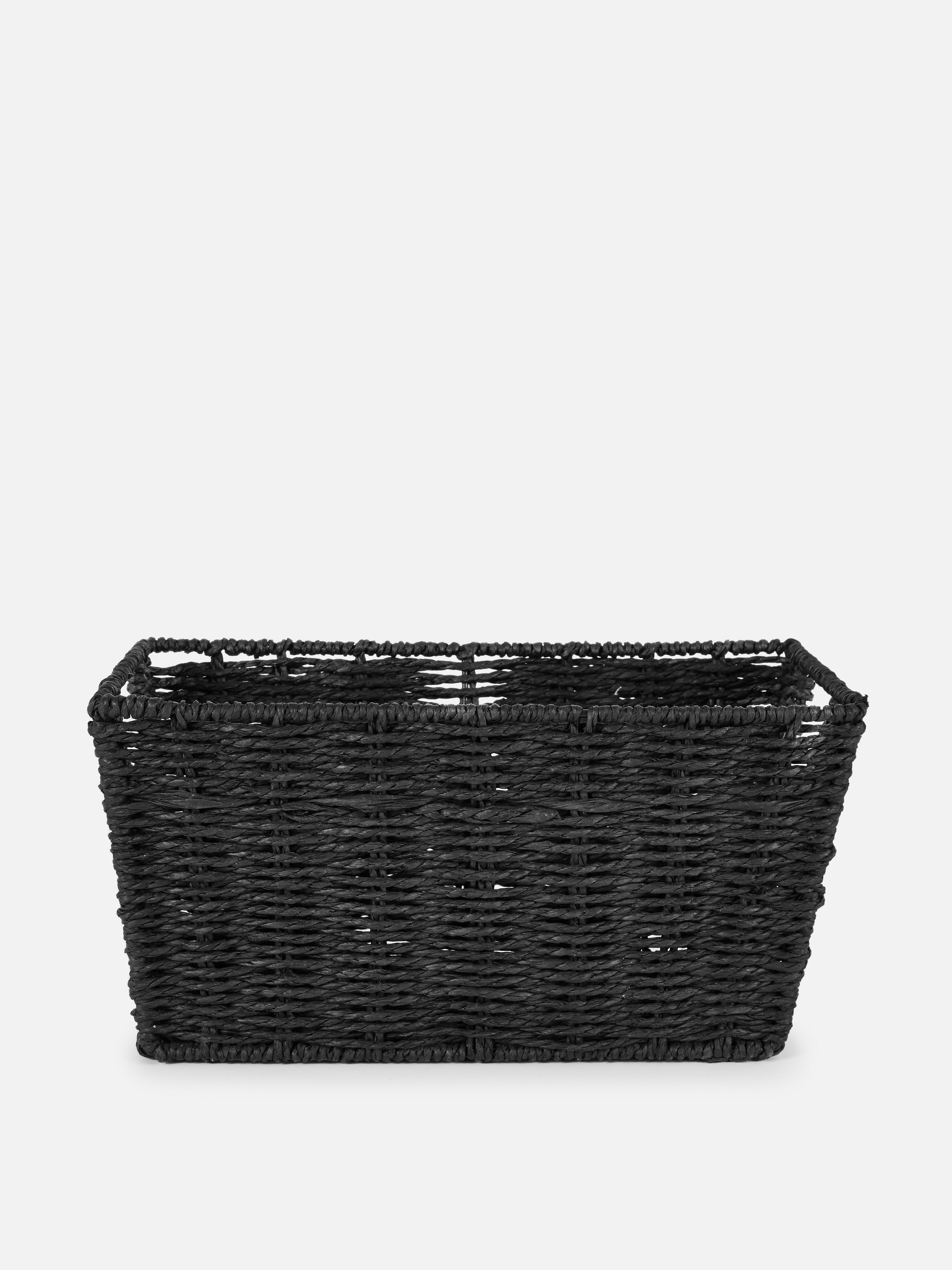 Medium Paper Rope Basket Black