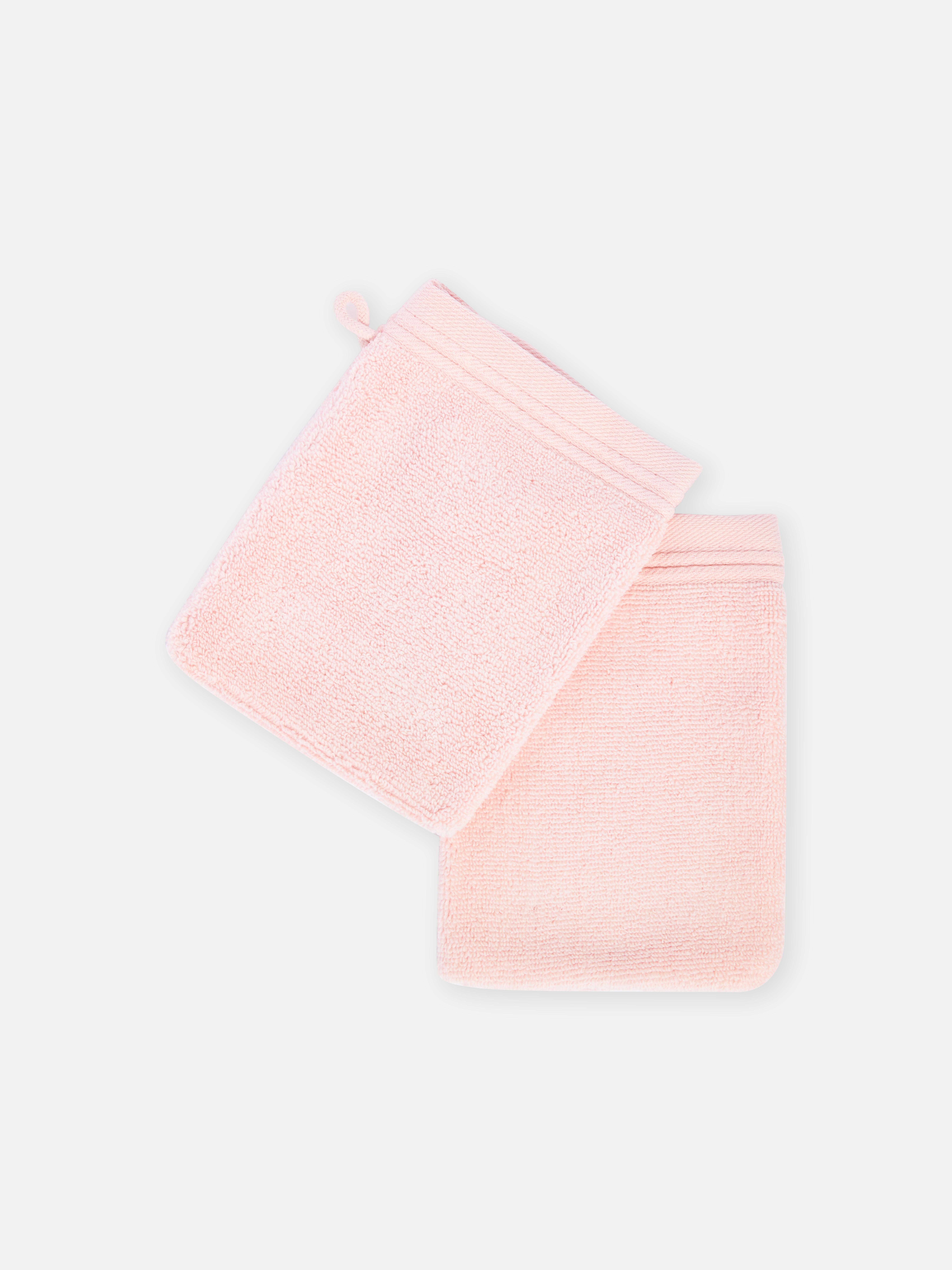 Różowe rękawice-myjki z bawełny, 2 szt.