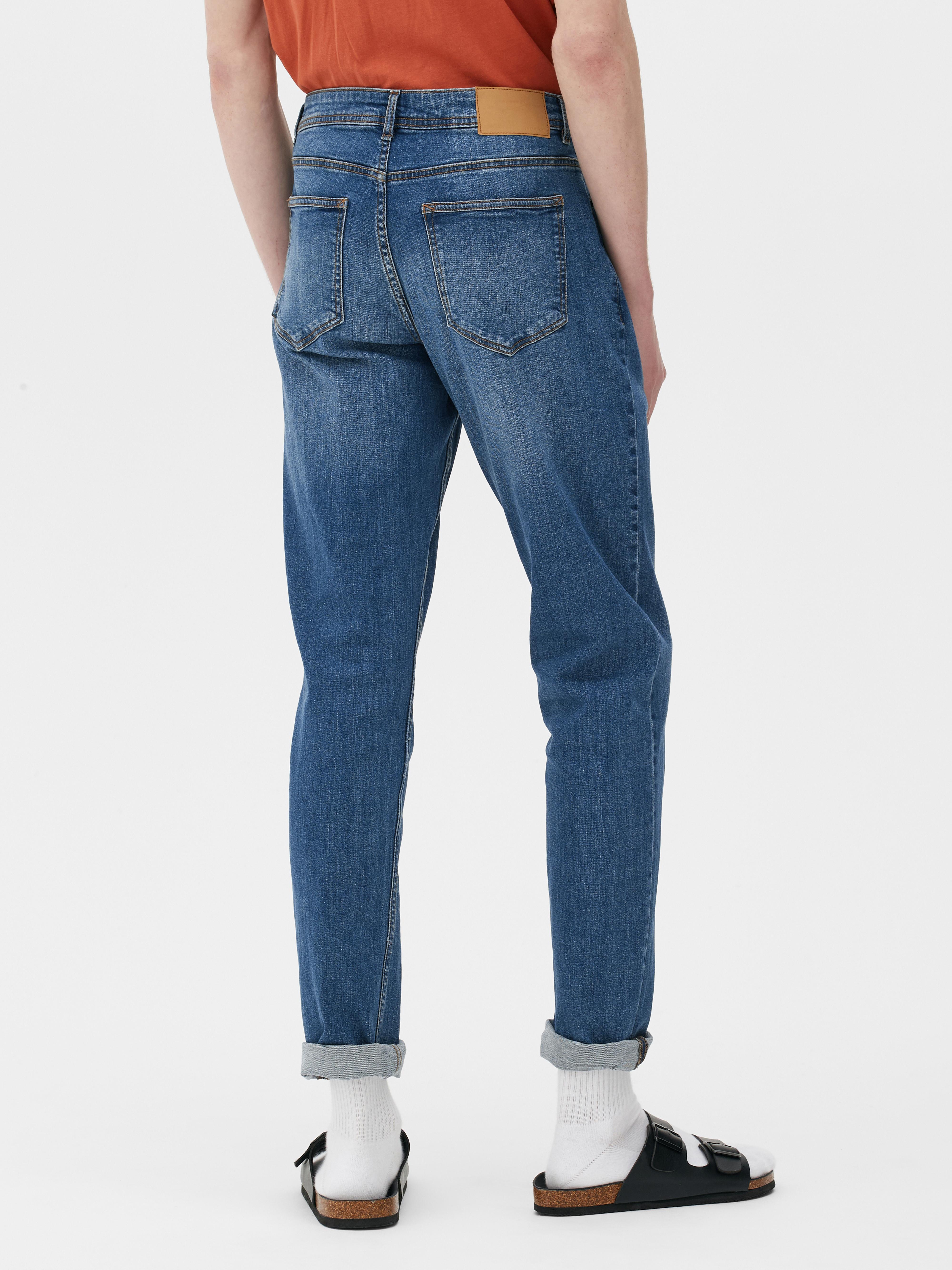 Mens Mid Blue Stretch Slim Fit Jeans | Primark