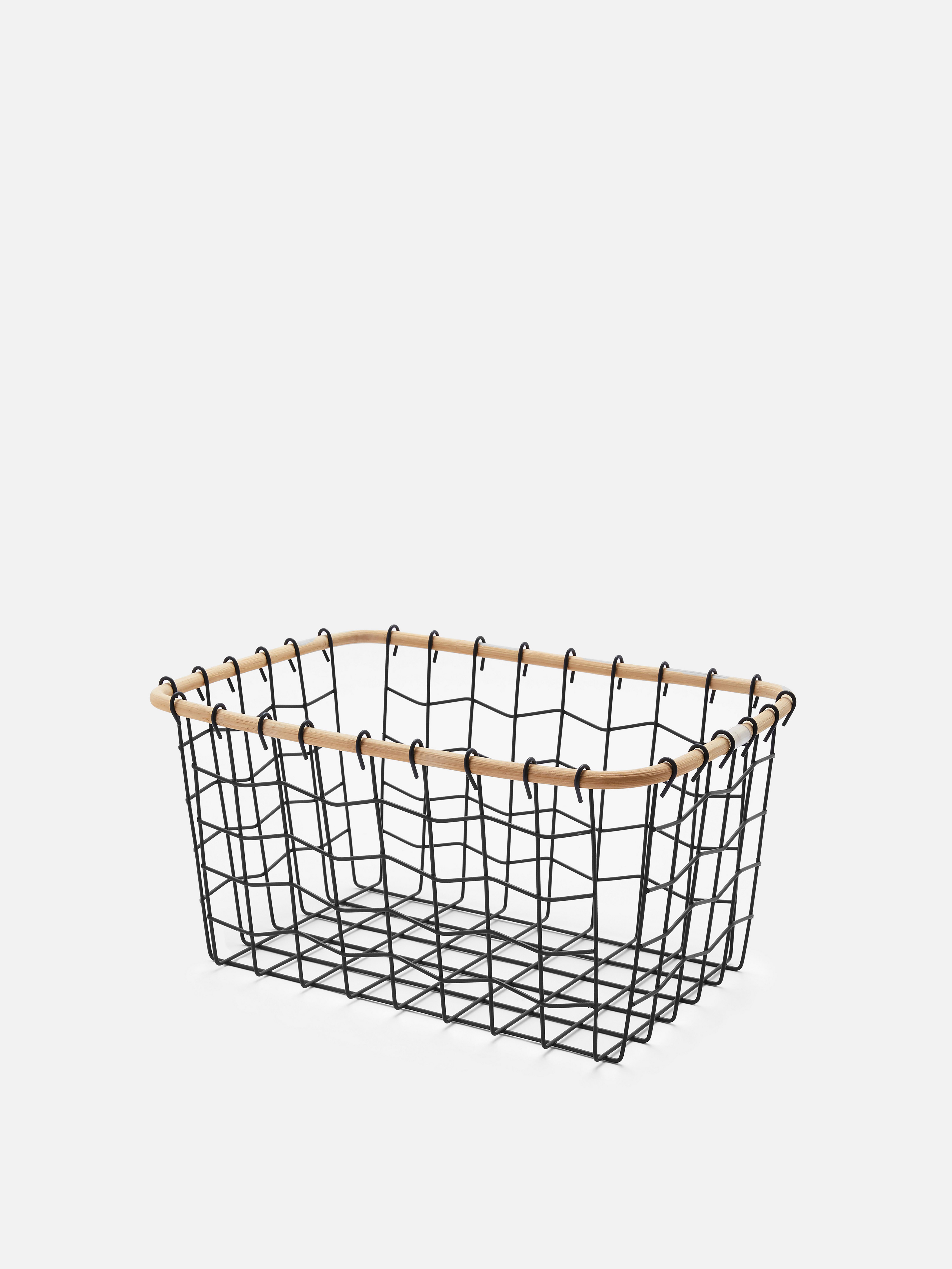 Medium wood wire basket