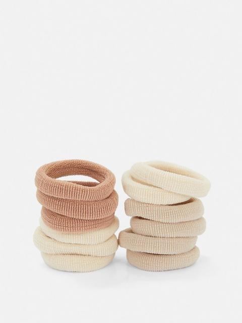 20pk Fabric Hair Tie Elastics