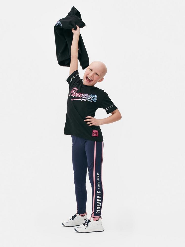 Pineapple Dance Studios Leopard Print Logo T-shirt