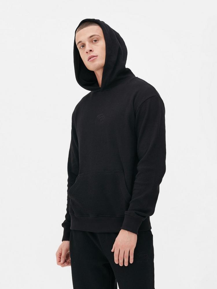 Long Sleeve Waffle Hoodie