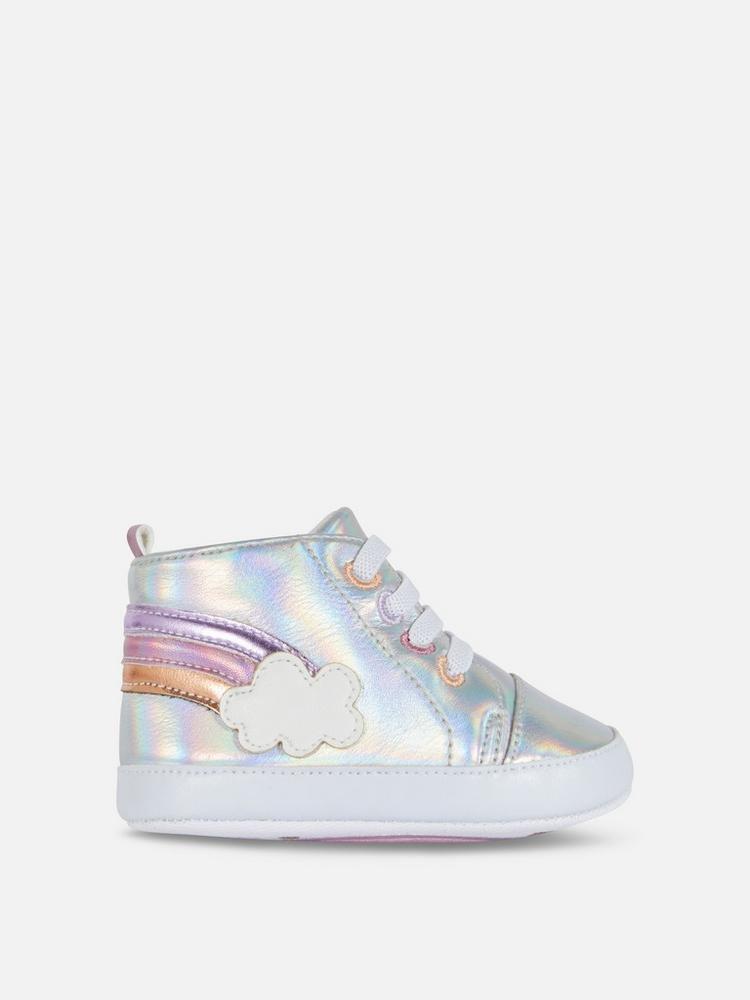Metallic Rainbow High Top Trainers