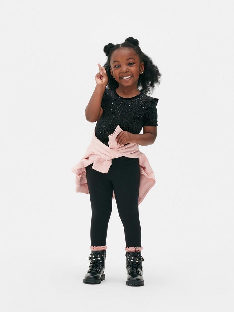 Ruffle Shoulder Sparkly Bodysuit
