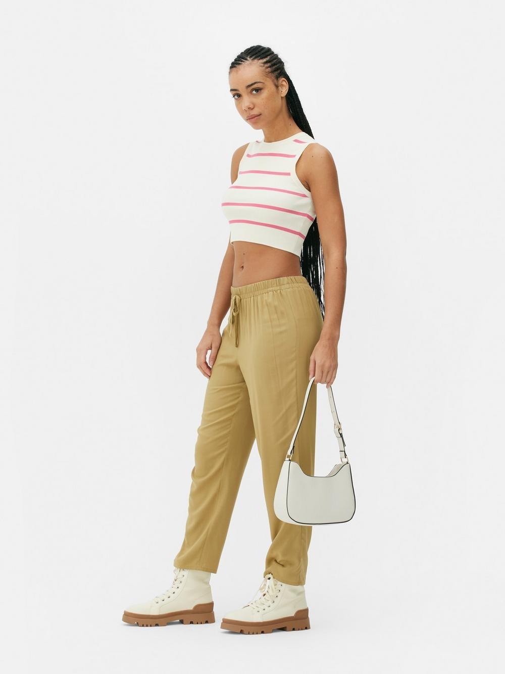 Ribbed Cropped Tank Top
