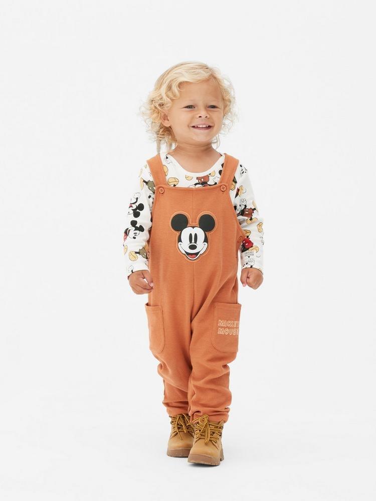Disney's Mickey Mouse Waffle Dungarees Set