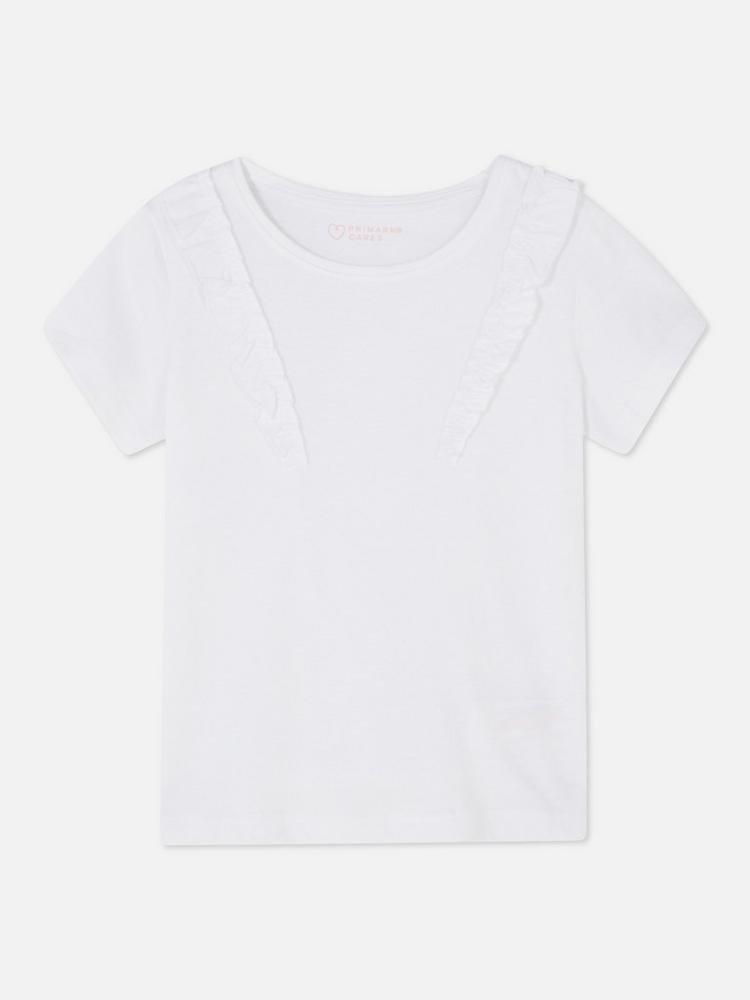 Frill Detail Cotton T-shirt