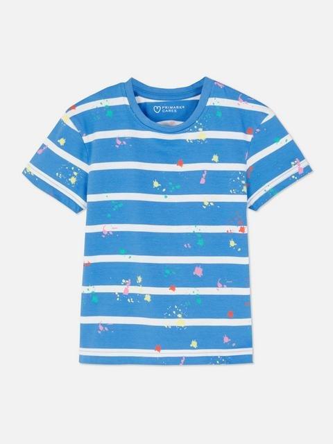 Paint Splatter Striped T-Shirt