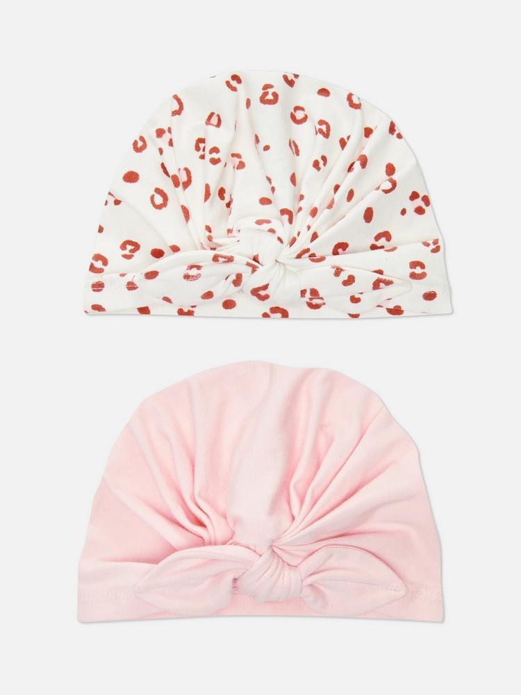 2pk Knot Bow Wrap Hats