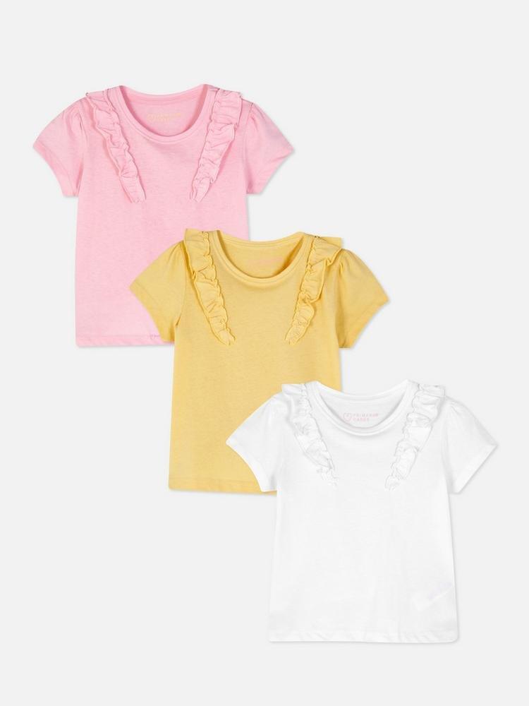 3pk Short Sleeve Frill T-shirts