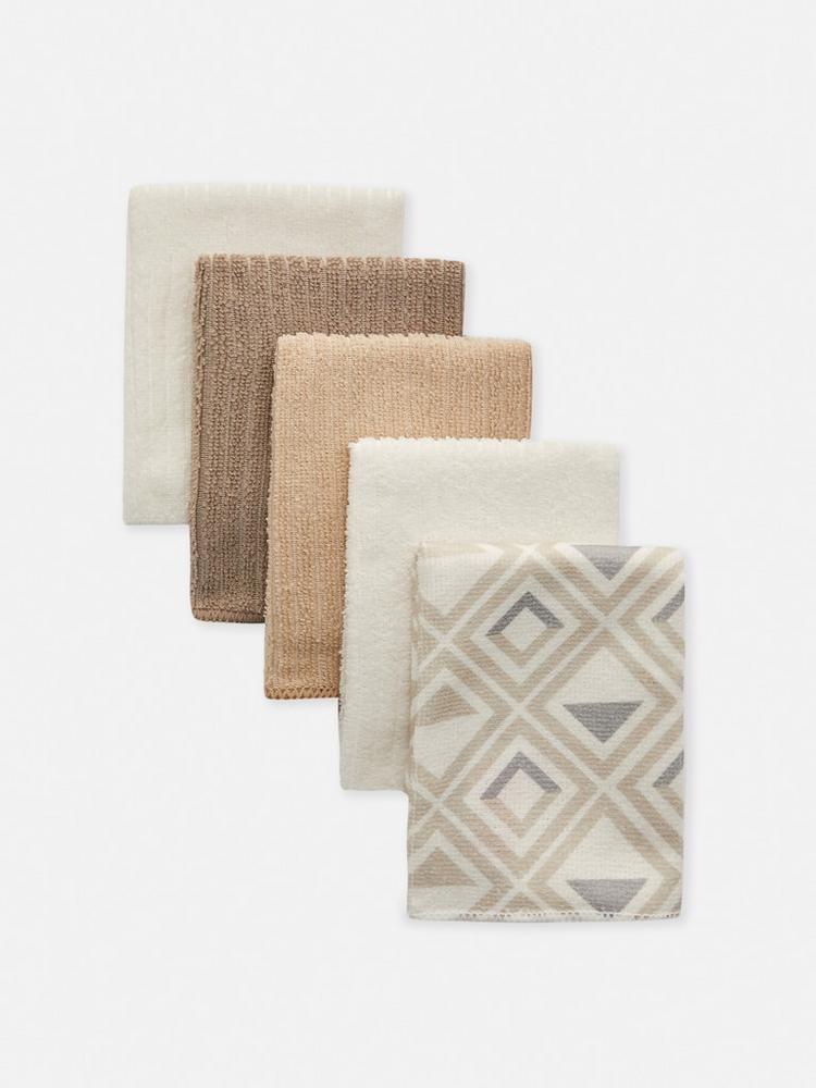 5pk Textured Tea Towels - 2