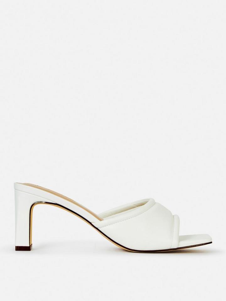 Padded Faux Leather Midi Mules 2