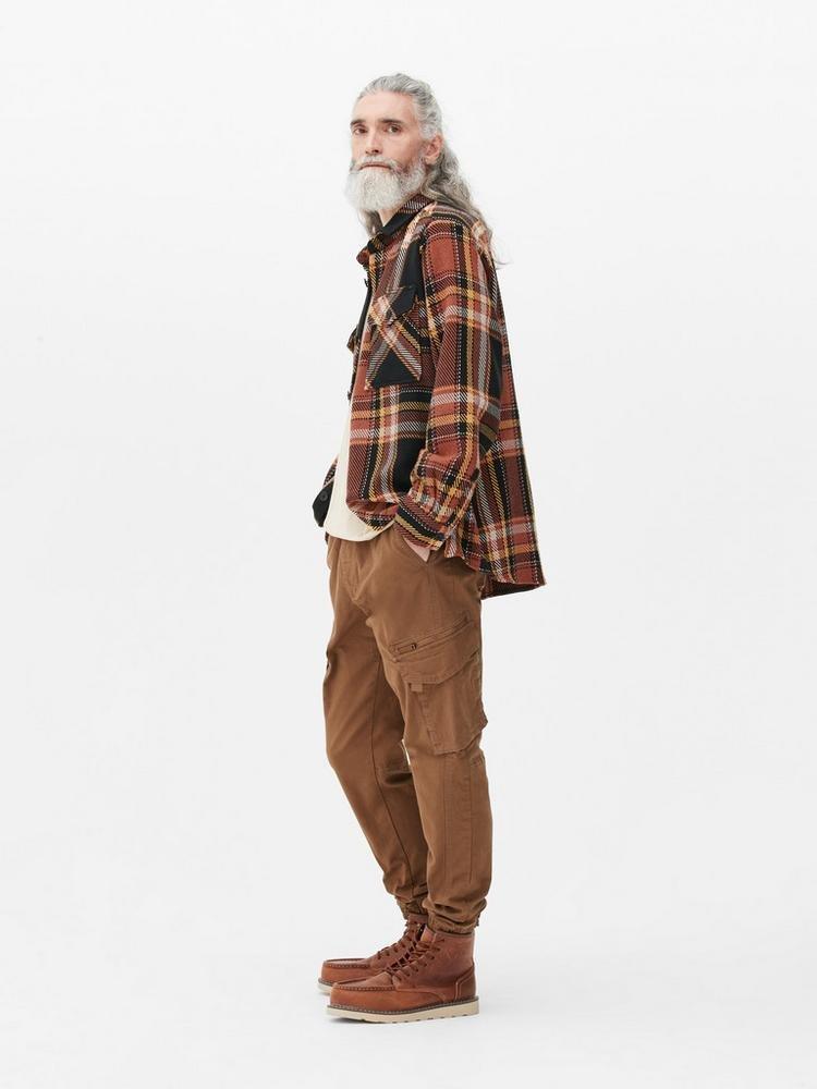 Checked Long Sleeve Overshirt