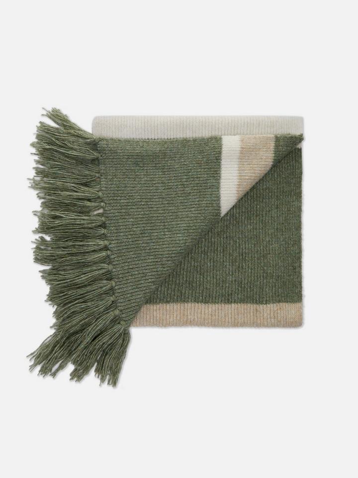 Colour Block Tassel Scarf