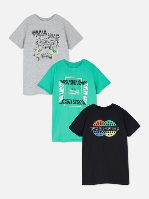 3pk Colour Block Thermal T-shirts
