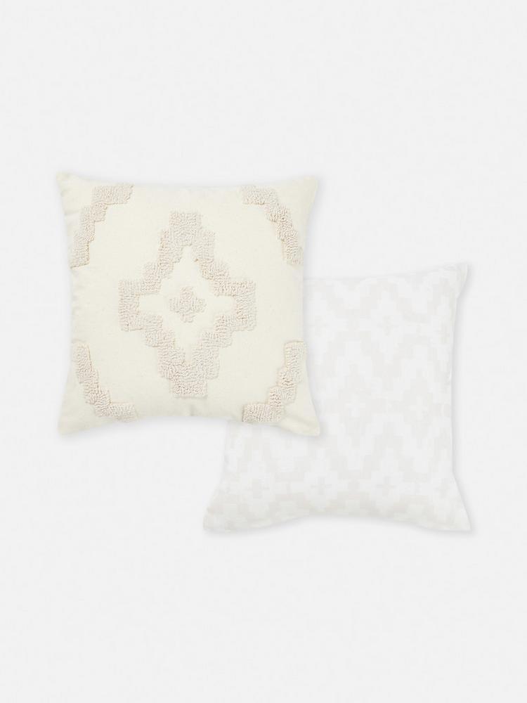 2pk Textured Cushion Covers
