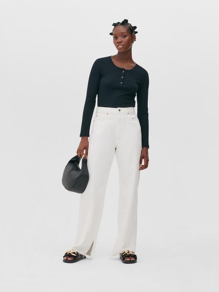 Long Sleeve Ribbed Bodysuit