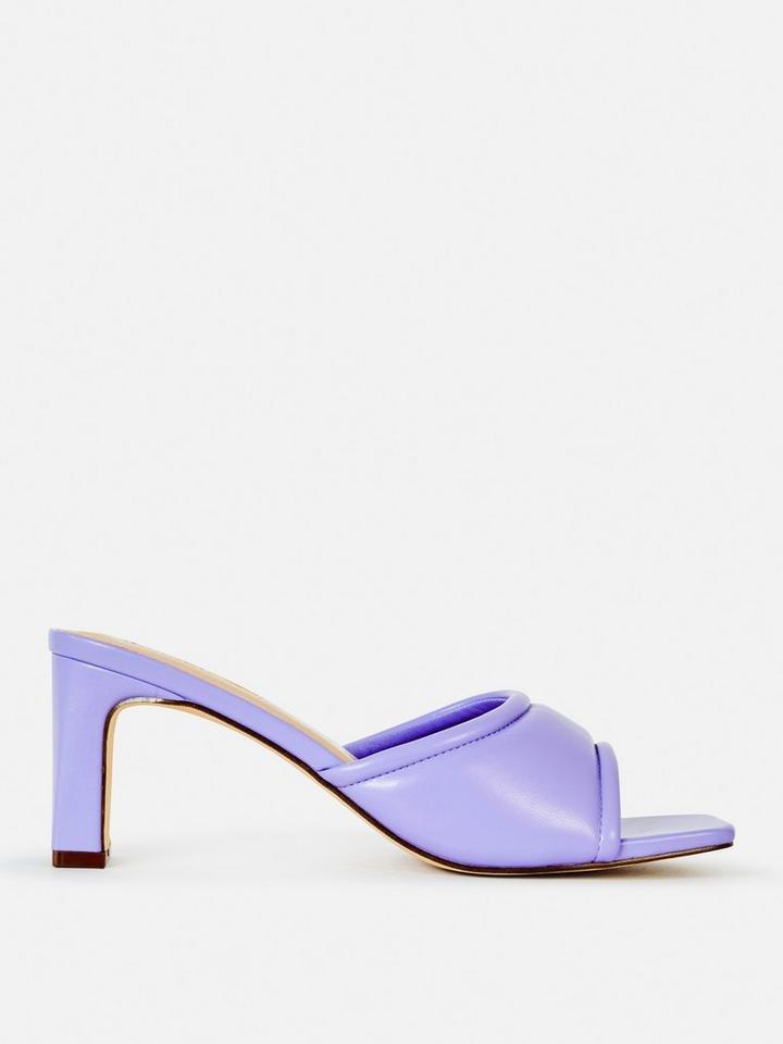 Padded Faux Leather Midi Mules 3
