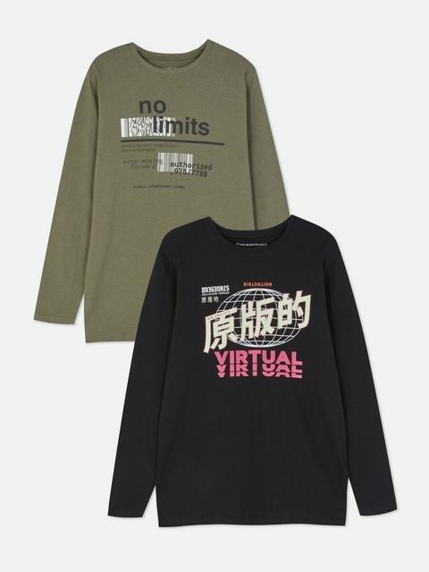 2pk Long Sleeve Cotton T-shirts