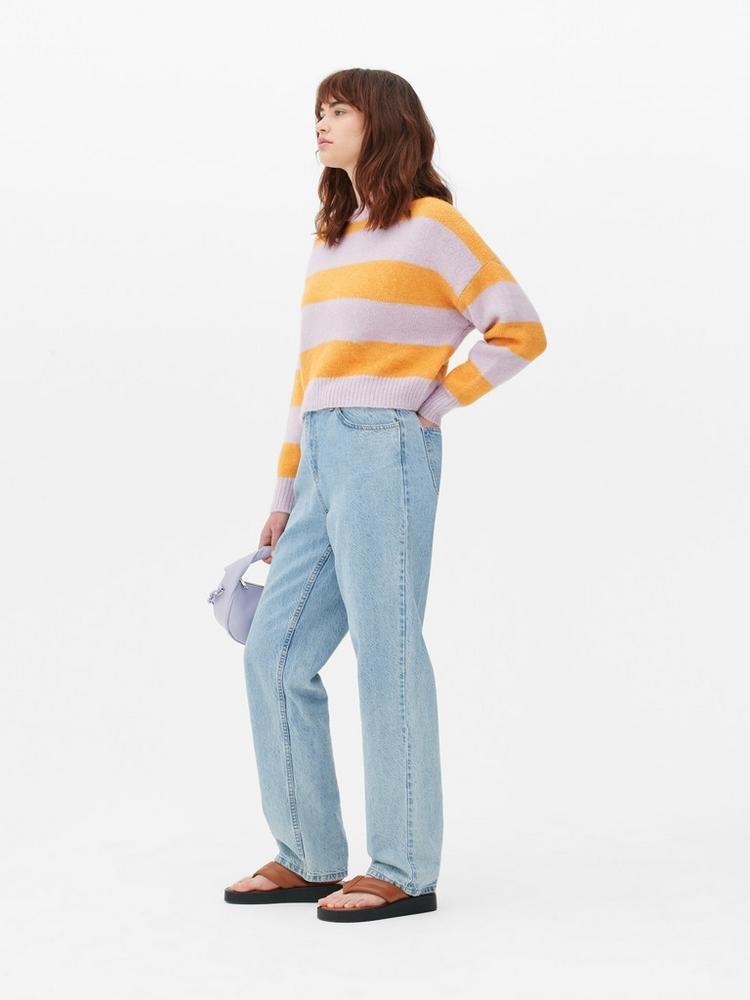 Colour Block Cropped Jumper