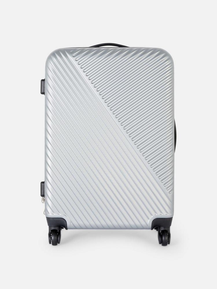 Hard Shell Ribbed Suitcase