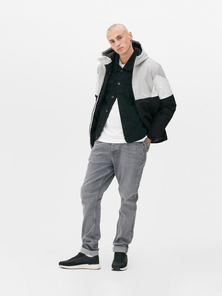 Colour Block Hooded Jacket