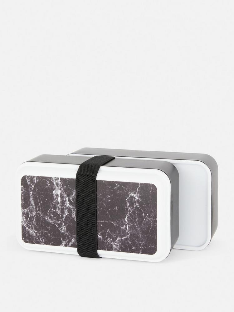 Black 2pk Printed Lunch Boxes