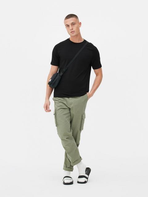 Ribbed Raglan Sleeve T-Shirt
