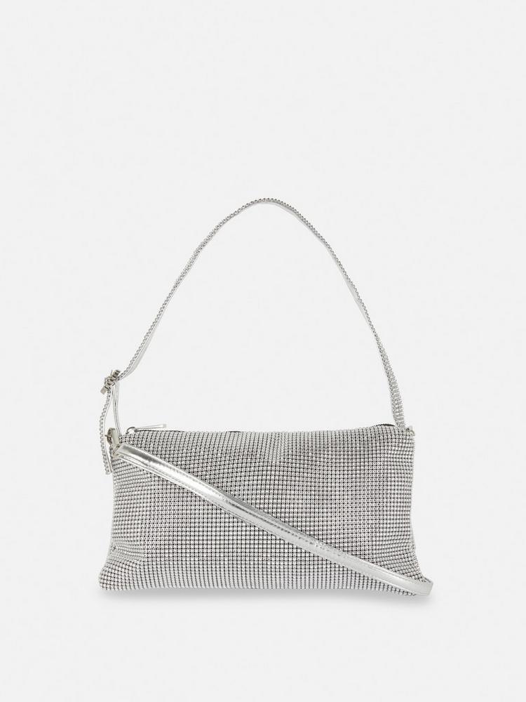 Diamante Embellished Shoulder Bag