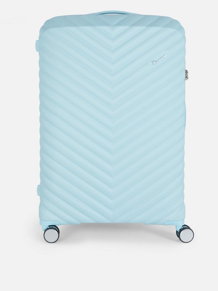 Hard Shell Chevron Ridged Suitcase - 2