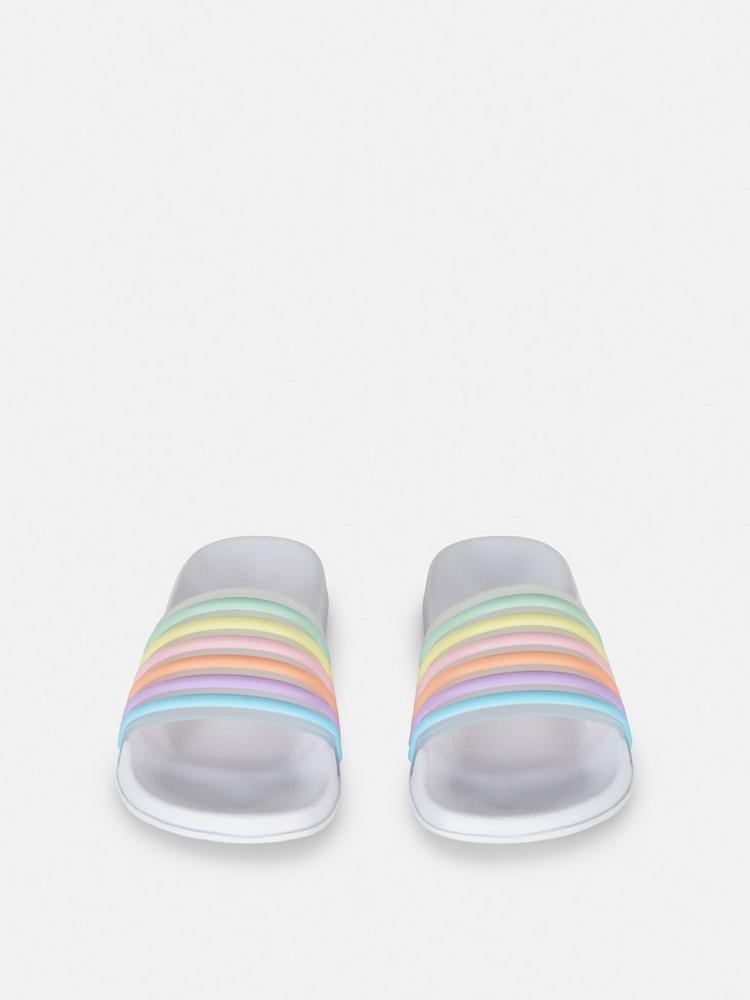 Rainbow Stripe Slides