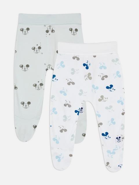 2pk Disney's Mickey Mouse Printed Footed Leggings
